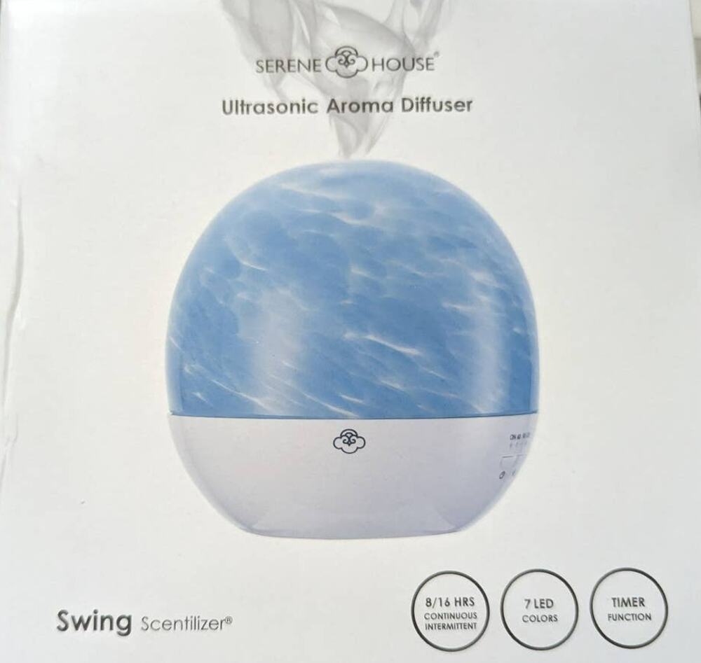 Serene House AROMATHERAPY Air Freshener Cool Mist Vapor Aroma Scent Diffuser NEW